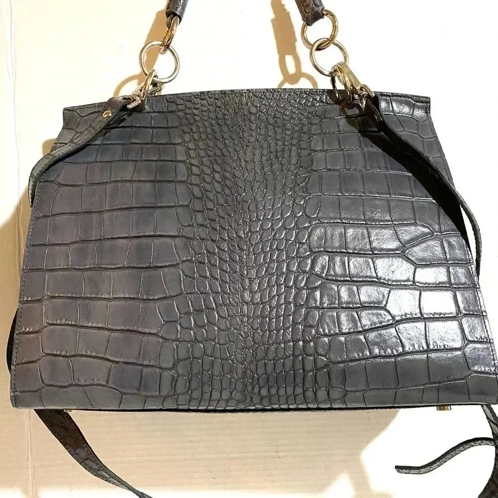 Claudia Firenze embossed crocodile handbag
